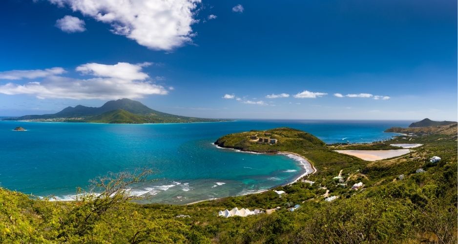 Scenic view of Nevis island illustrating offshore structures, asset protection, and LLC vs IBC planning.
